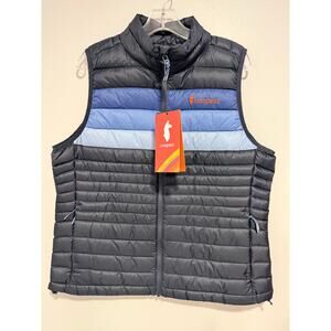 NWT Cotopaxi Fuego Down Vest Womens Large Carbon Stripes